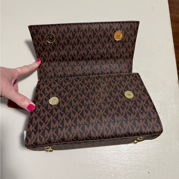 Michael Kors Brown Logo Messenger Bag - Picture 4 of 9